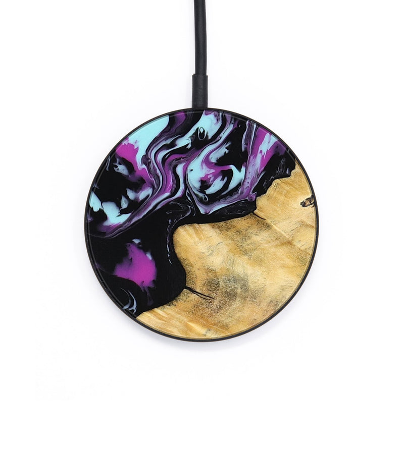 Circle Wood Wireless Charger - Claudie (Purple, 793517)
