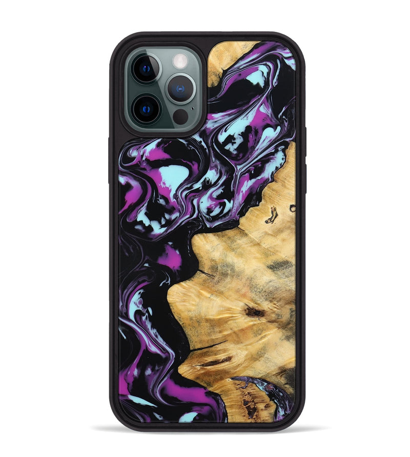 iPhone 12 Pro Max Wood Phone Case - Claudie (Purple, 793517)