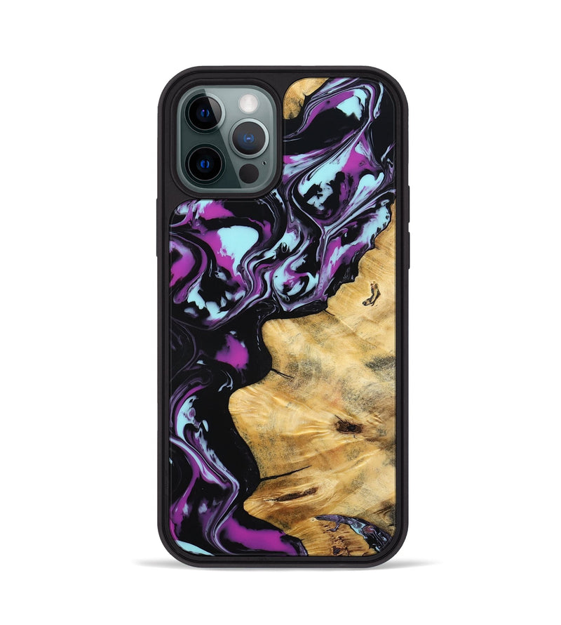 iPhone 12 Pro Wood Phone Case - Claudie (Purple, 793517)