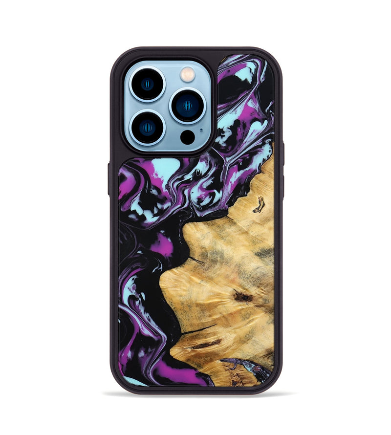 iPhone 14 Pro Wood Phone Case - Claudie (Purple, 793517)