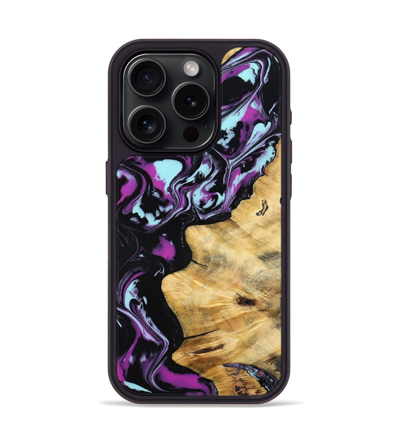 iPhone 15 Pro Wood Phone Case - Claudie (Purple, 793517)