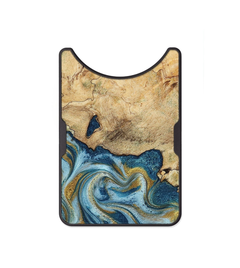 Alloy Wood Wallet - Mara (Teal & Gold, 793534)