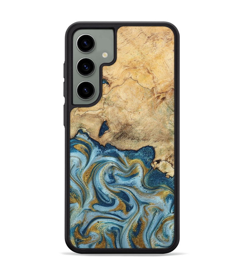 Galaxy S24 Plus Wood Phone Case - Mara (Teal & Gold, 793534)