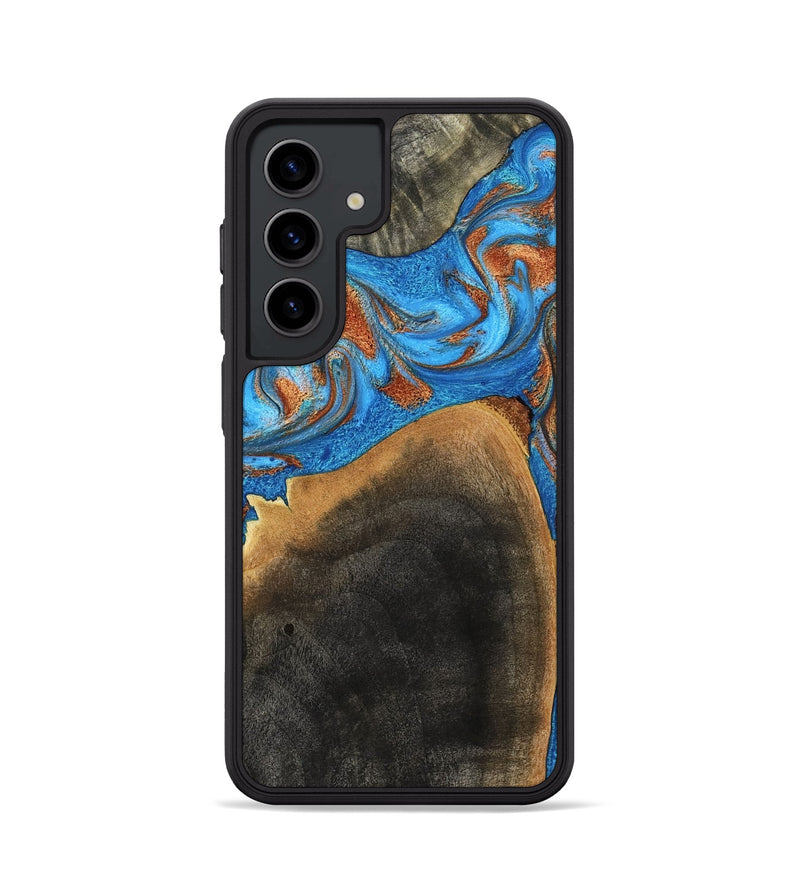 Galaxy S24 Wood Phone Case - Casper (Teal & Gold, 793537)