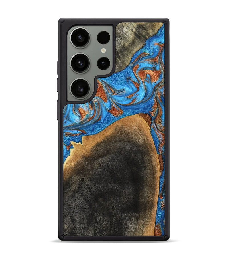 Galaxy S24 Ultra Wood Phone Case - Casper (Teal & Gold, 793537)