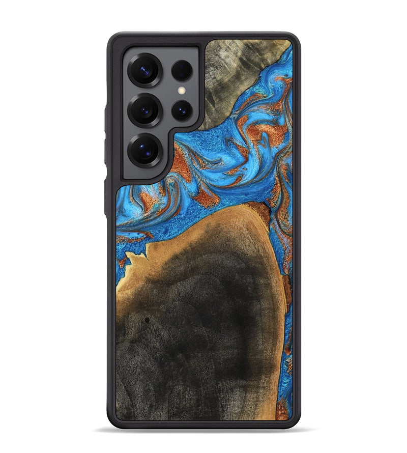 Galaxy S25 Ultra Wood Phone Case - Casper (Teal & Gold, 793537)