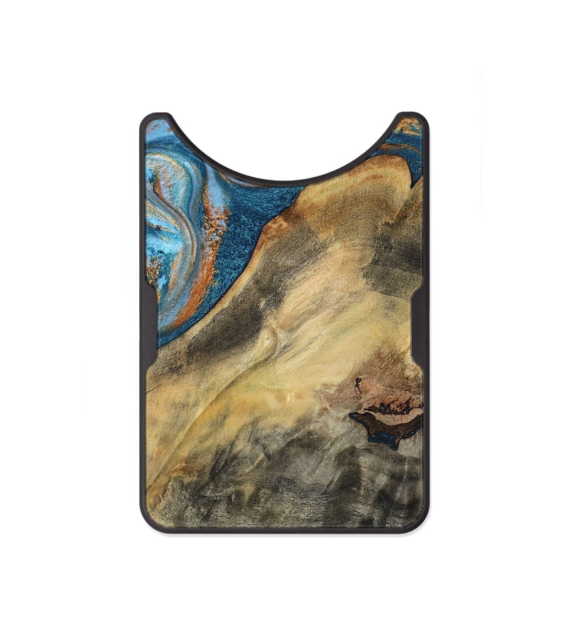 Alloy Wood Wallet - Jorden (Teal & Gold, 793539)