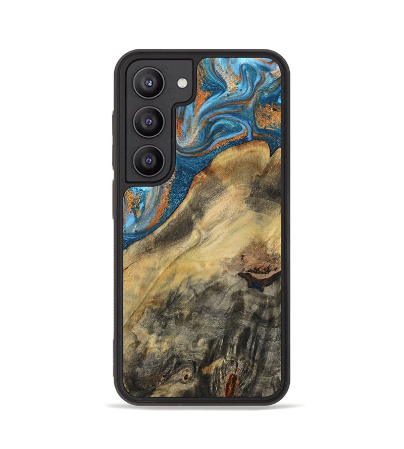 Galaxy S23 Wood Phone Case - Jorden (Teal & Gold, 793539)