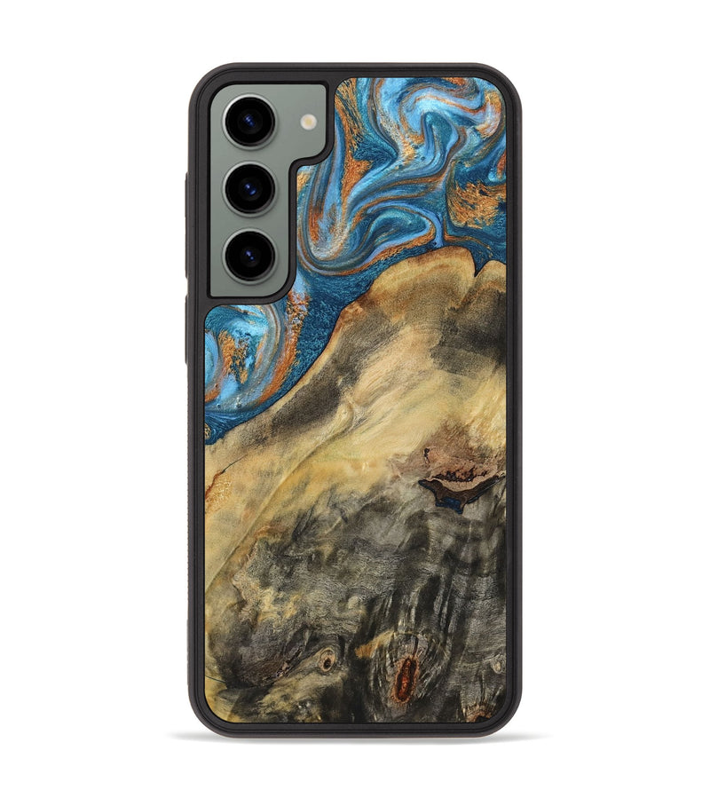 Galaxy S23 Plus Wood Phone Case - Jorden (Teal & Gold, 793539)