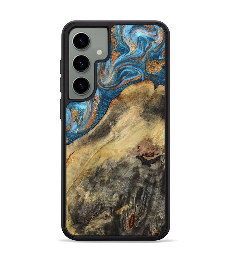 Galaxy S24 Plus Wood Phone Case - Jorden (Teal & Gold, 793539)