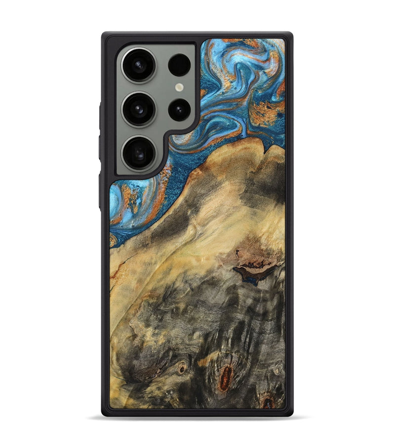 Galaxy S24 Ultra Wood Phone Case - Jorden (Teal & Gold, 793539)