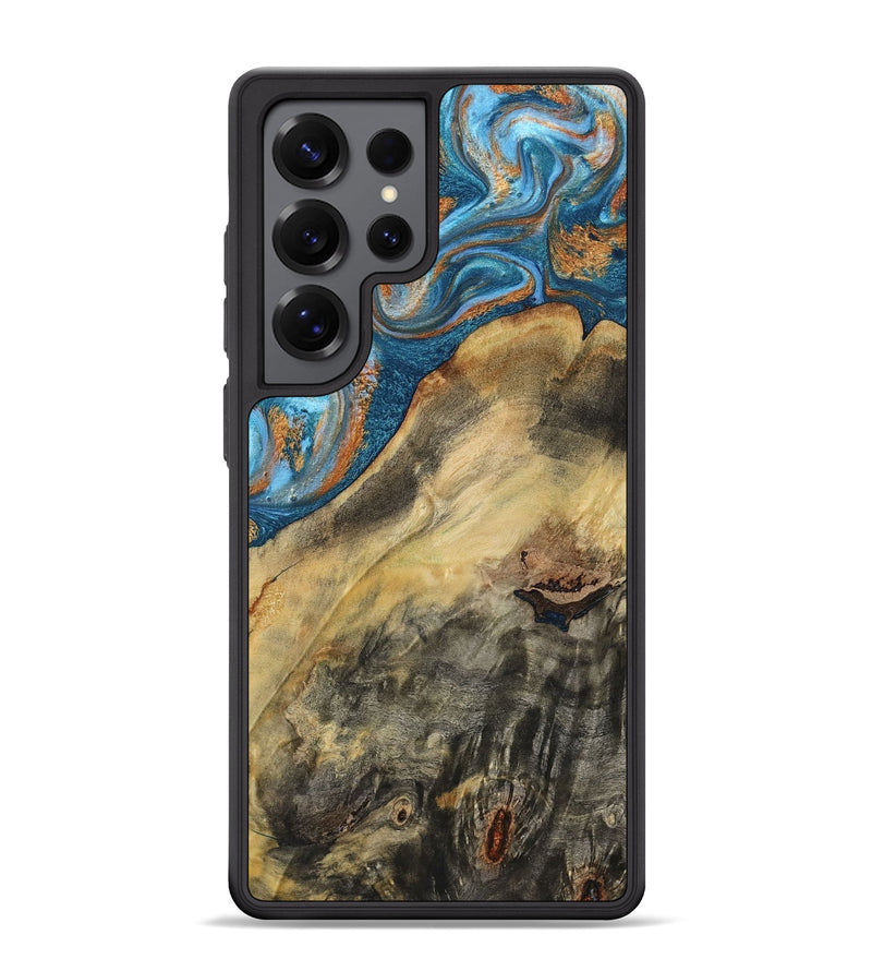 Galaxy S25 Ultra Wood Phone Case - Jorden (Teal & Gold, 793539)
