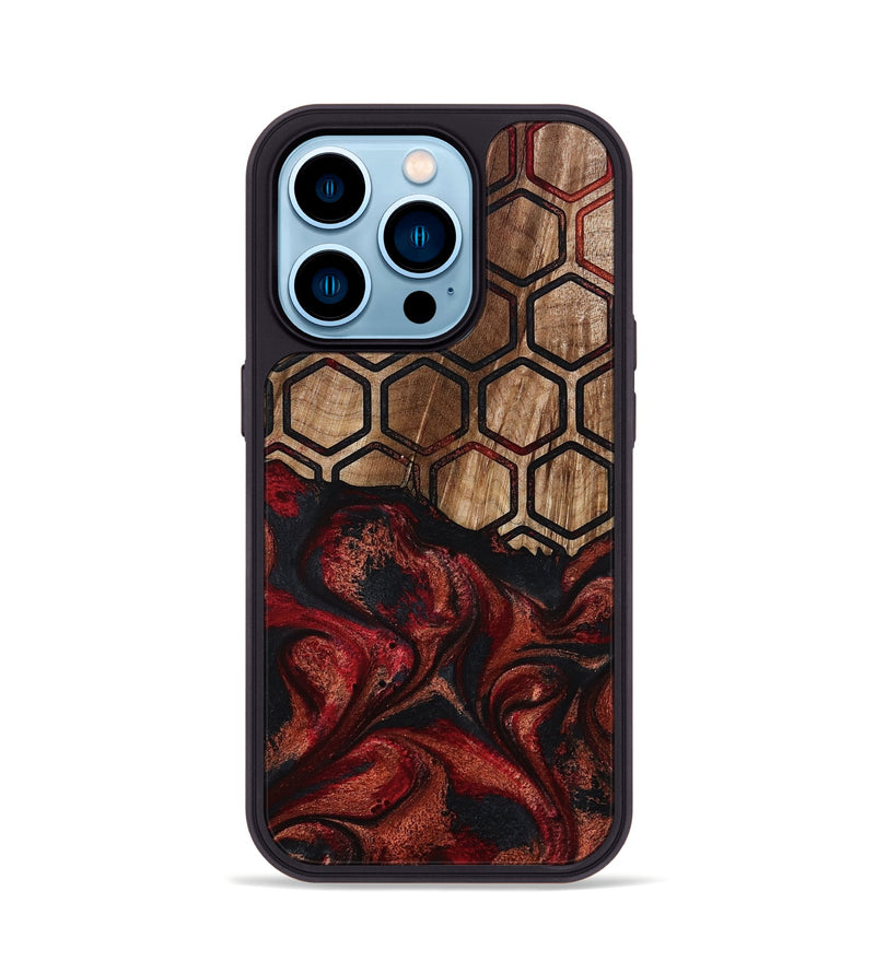 iPhone 14 Pro Wood Phone Case - Jerrica (Pattern, 793553)