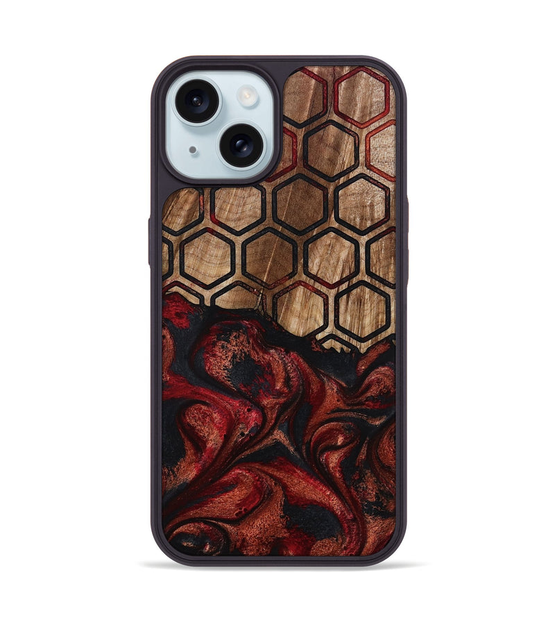 iPhone 15 Wood Phone Case - Jerrica (Pattern, 793553)