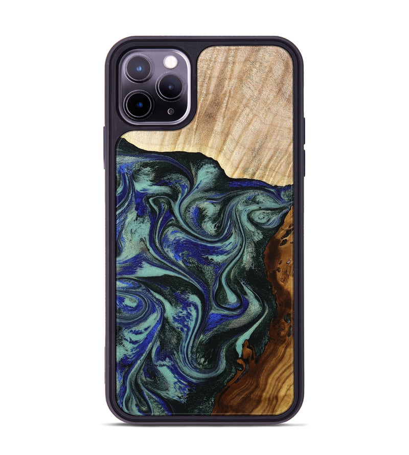 iPhone 11 Pro Max Wood Phone Case - Carly (Green, 793564)