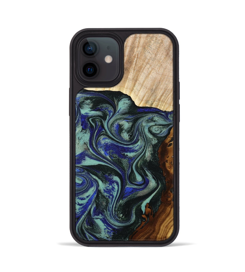 iPhone 12 Wood Phone Case - Carly (Green, 793564)