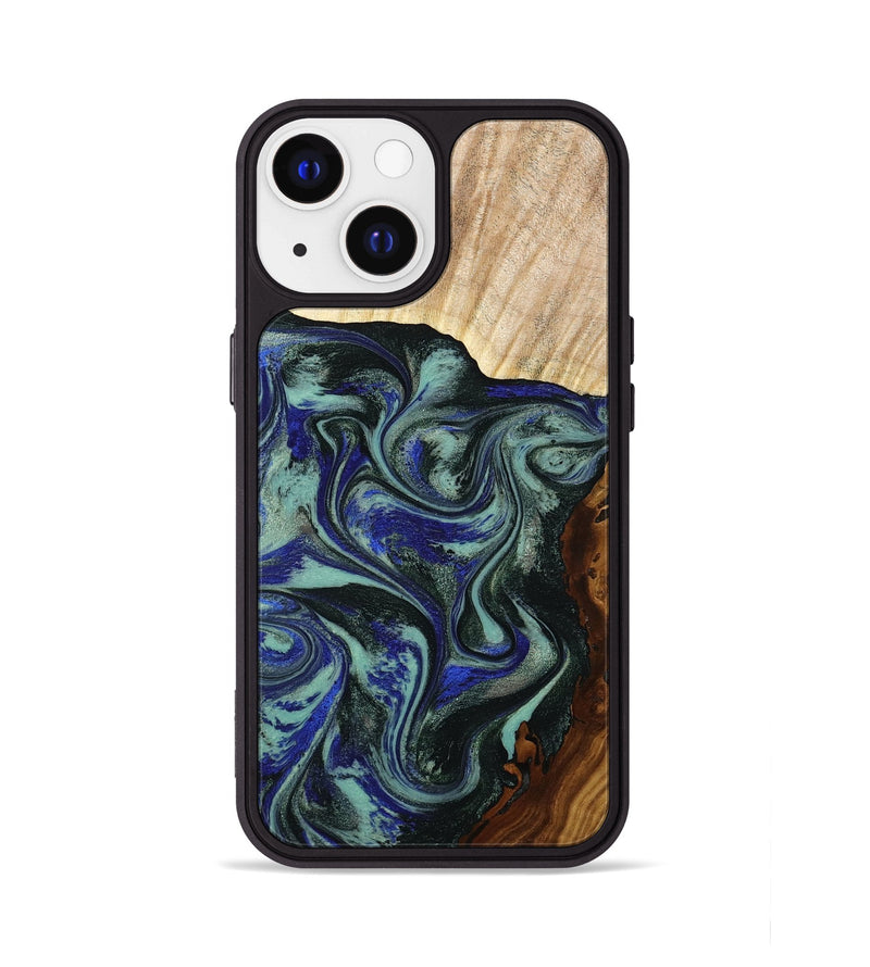 iPhone 13 Wood Phone Case - Carly (Green, 793564)