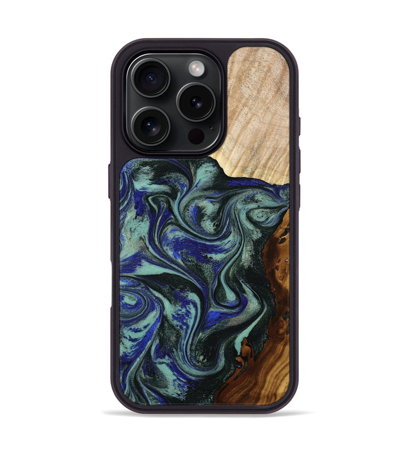 iPhone 16 Pro Wood Phone Case - Carly (Green, 793564)