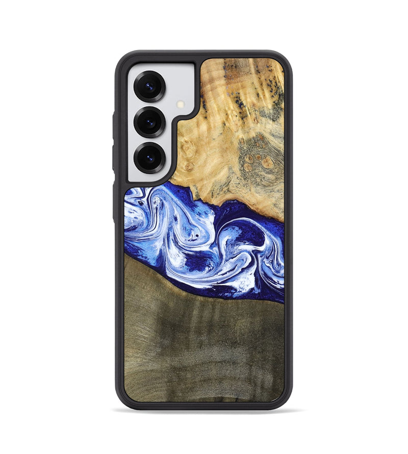 Galaxy S25 Wood Phone Case - Edith (Blue, 793574)