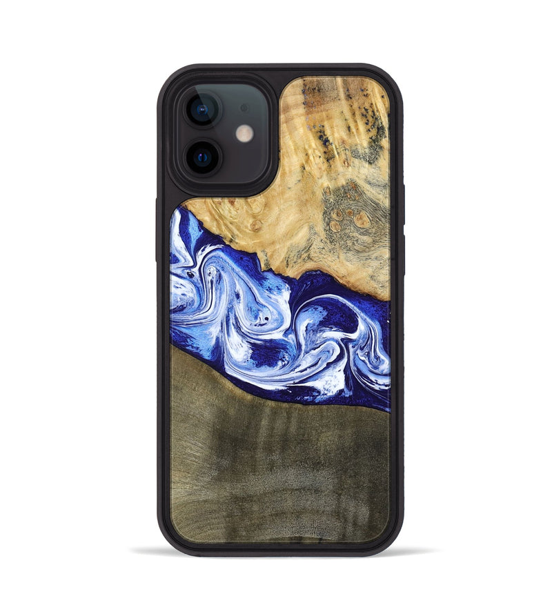 iPhone 12 Wood Phone Case - Edith (Blue, 793574)