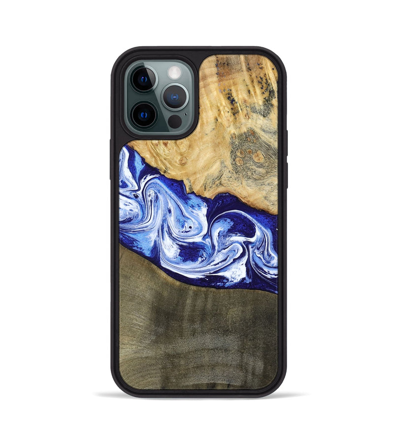 iPhone 12 Pro Wood Phone Case - Edith (Blue, 793574)
