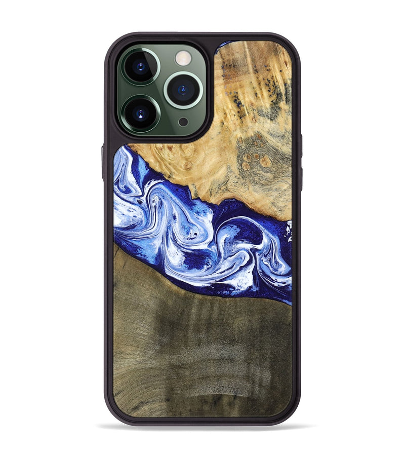 iPhone 13 Pro Max Wood Phone Case - Edith (Blue, 793574)