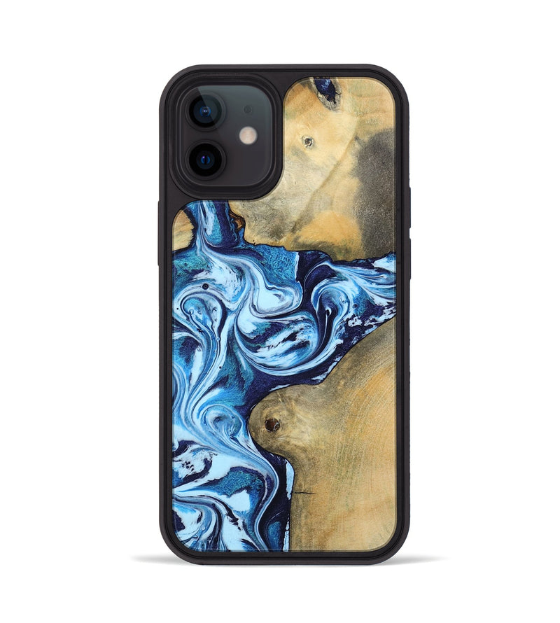 iPhone 12 Wood Phone Case - Eiden (Blue, 793577)