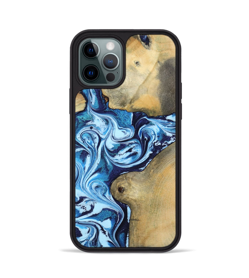 iPhone 12 Pro Wood Phone Case - Eiden (Blue, 793577)