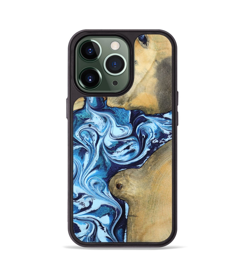 iPhone 13 Pro Wood Phone Case - Eiden (Blue, 793577)