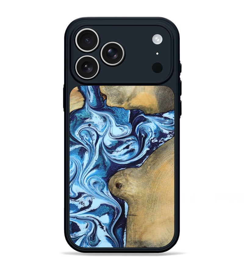 iPhone 17 Pro Max Wood Phone Case - Eiden (Blue, 793577)