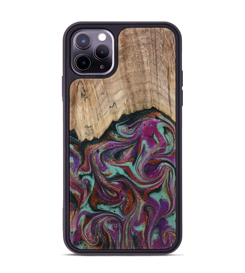 iPhone 11 Pro Max Wood Phone Case - Darrel (Green, 793578)