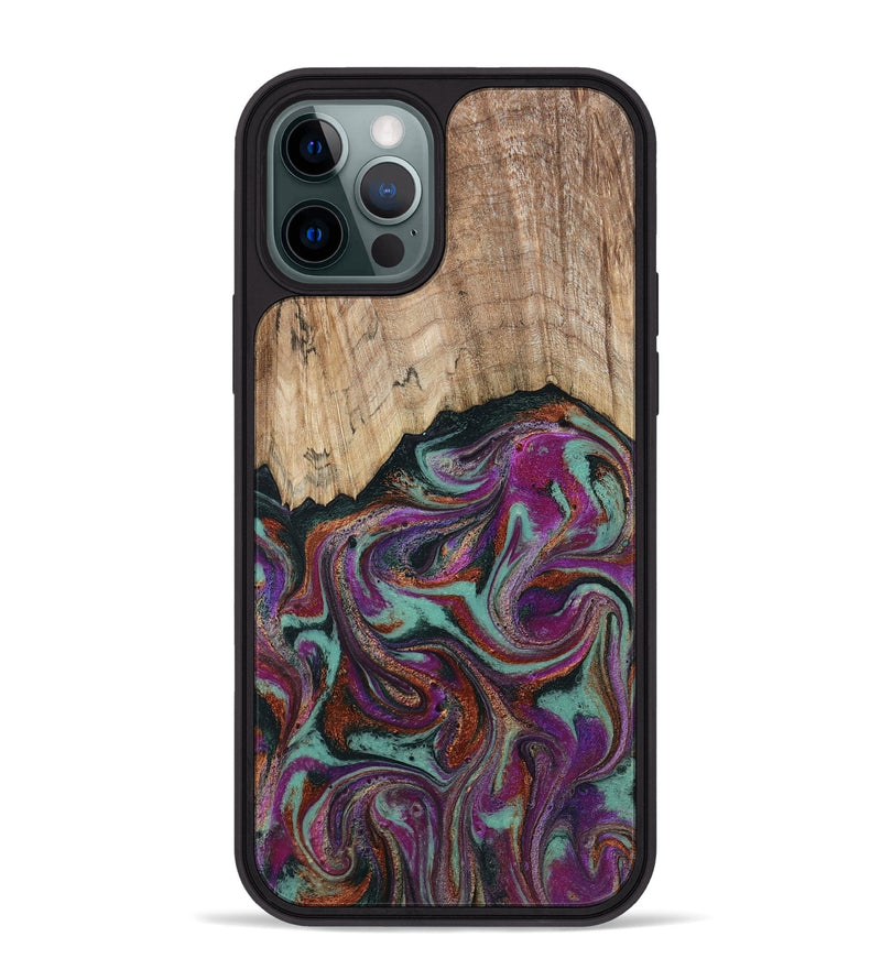 iPhone 12 Pro Max Wood Phone Case - Darrel (Green, 793578)