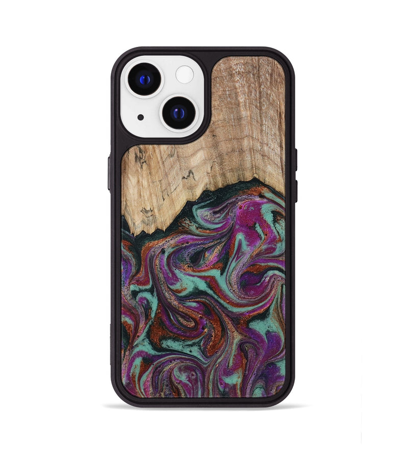 iPhone 13 Wood Phone Case - Darrel (Green, 793578)