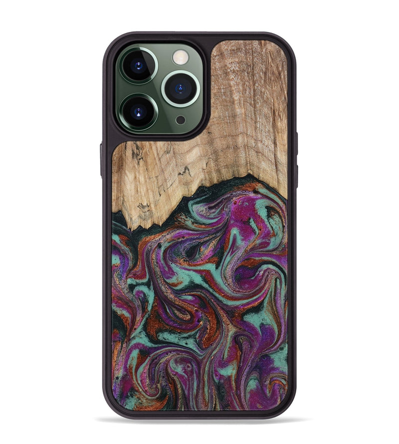 iPhone 13 Pro Max Wood Phone Case - Darrel (Green, 793578)