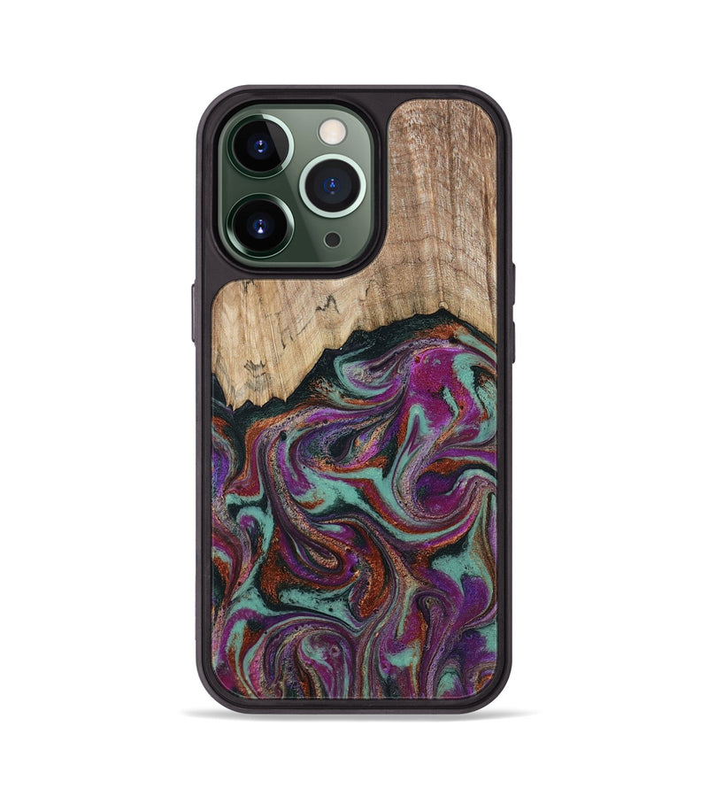 iPhone 13 Pro Wood Phone Case - Darrel (Green, 793578)