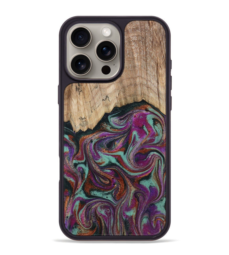 iPhone 16 Pro Max Wood Phone Case - Darrel (Green, 793578)