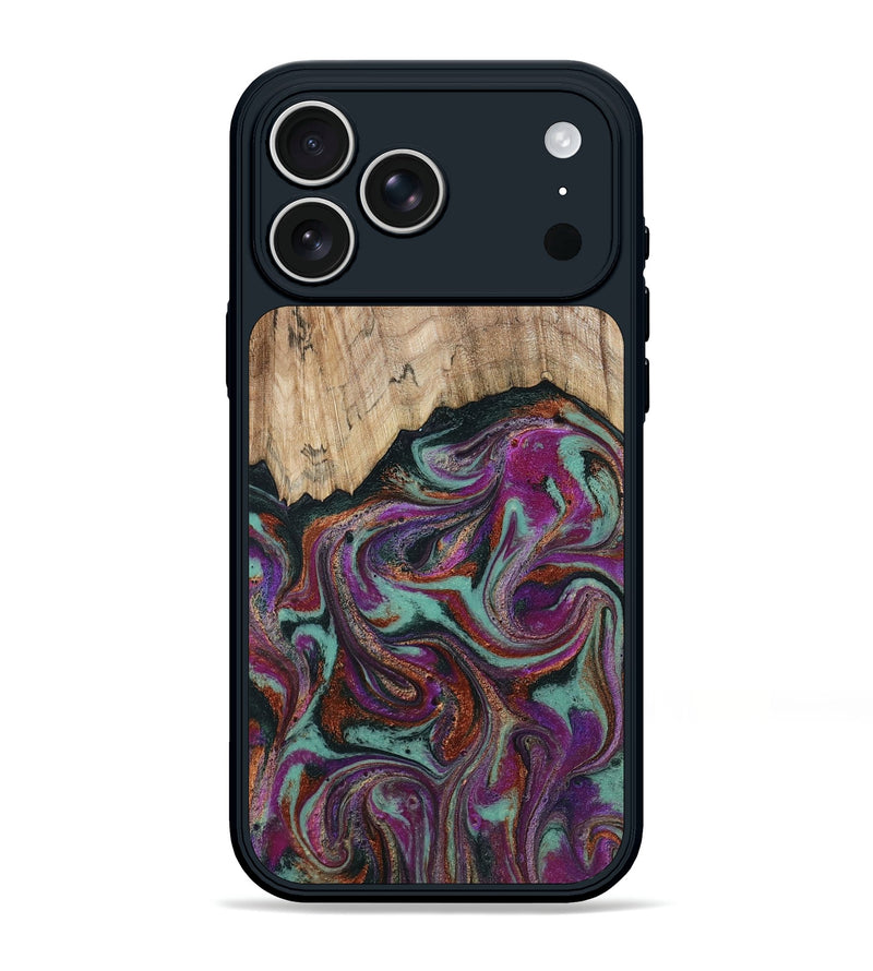 iPhone 17 Pro Max Wood Phone Case - Darrel (Green, 793578)