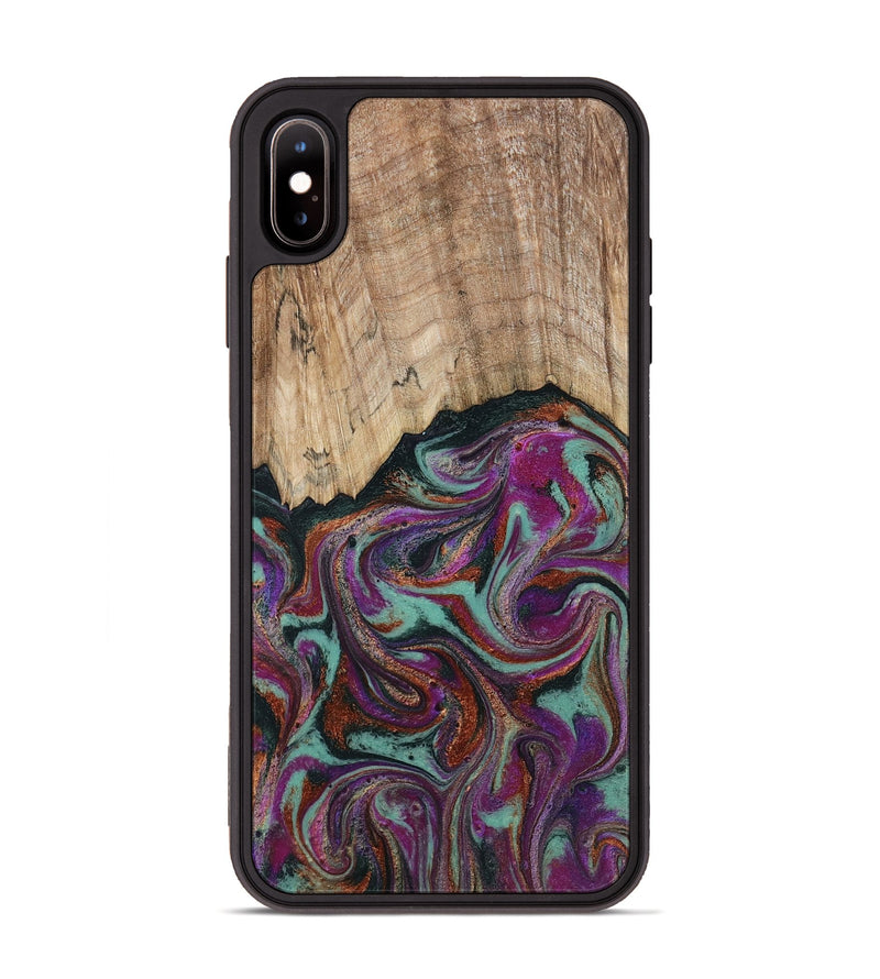 iPhone Xs Max Wood Phone Case - Darrel (Green, 793578)