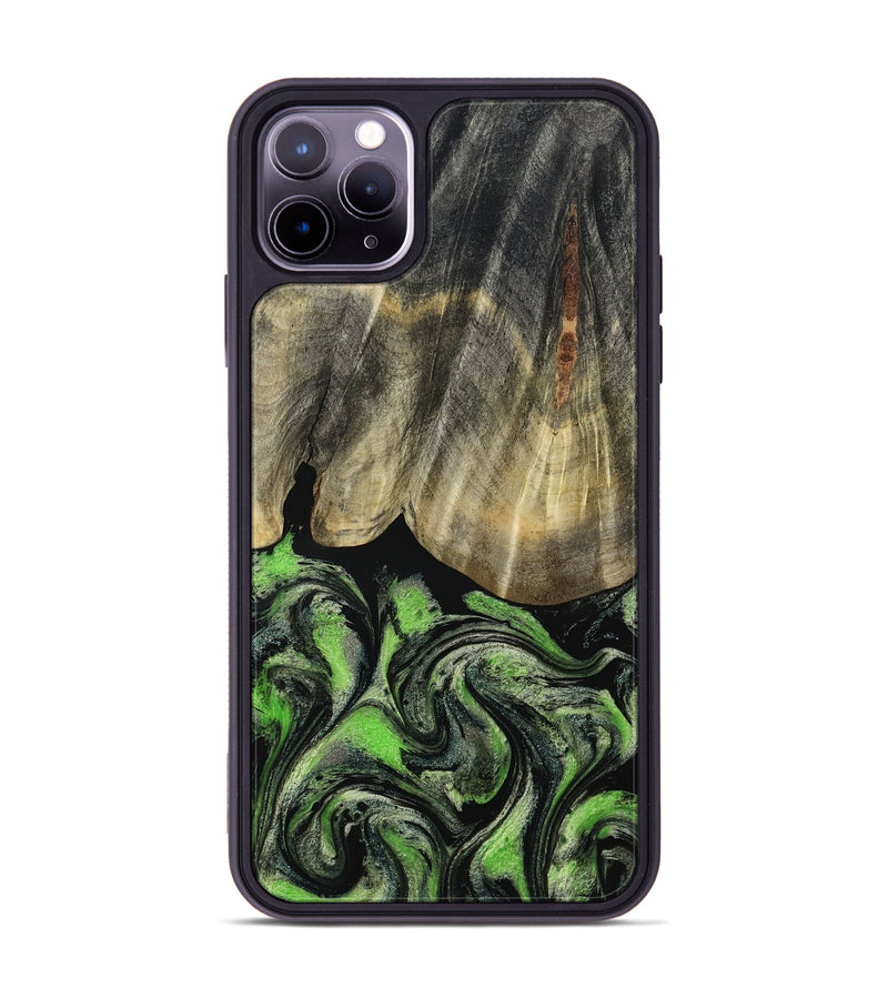iPhone 11 Pro Max Wood Phone Case - Larissa (Green, 793579)