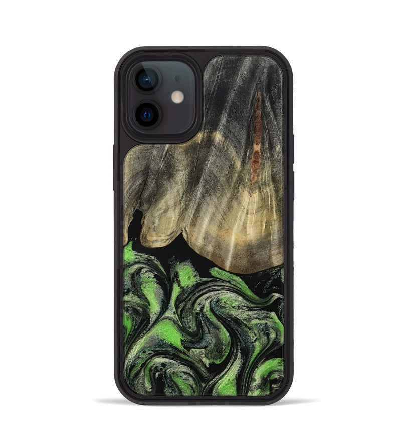 iPhone 12 Wood Phone Case - Larissa (Green, 793579)