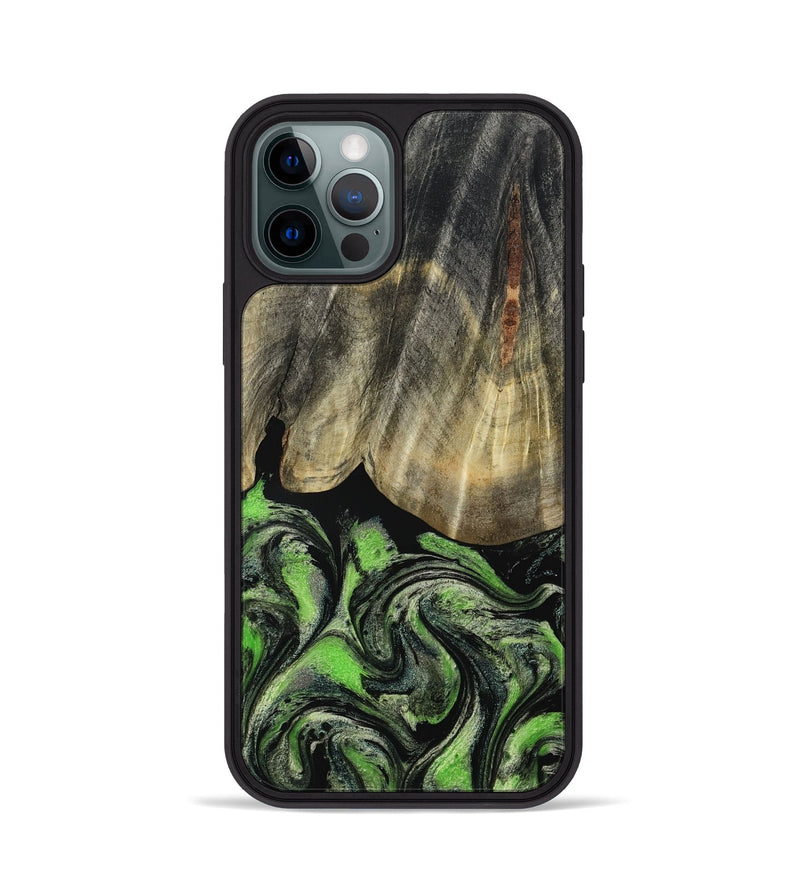 iPhone 12 Pro Wood Phone Case - Larissa (Green, 793579)
