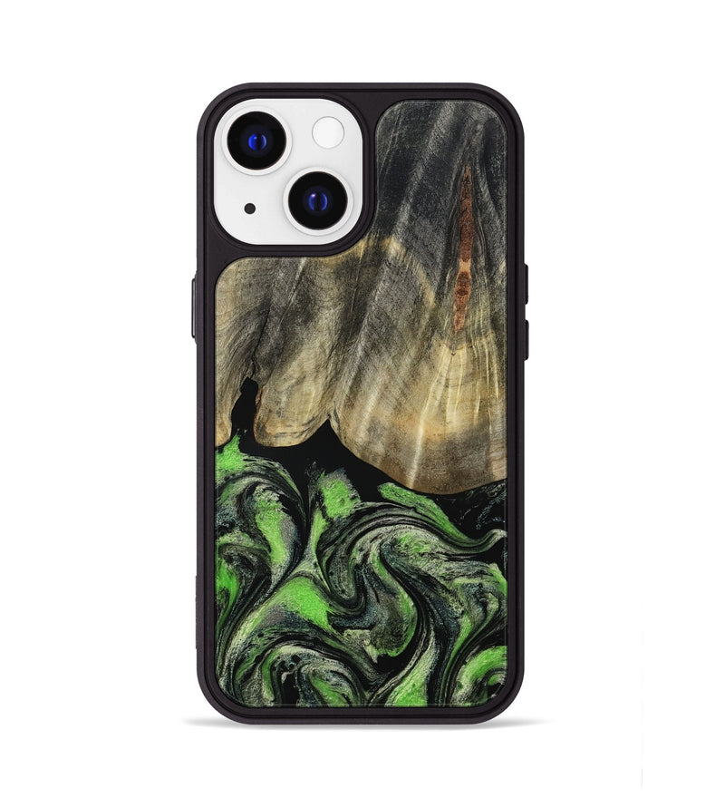 iPhone 13 Wood Phone Case - Larissa (Green, 793579)