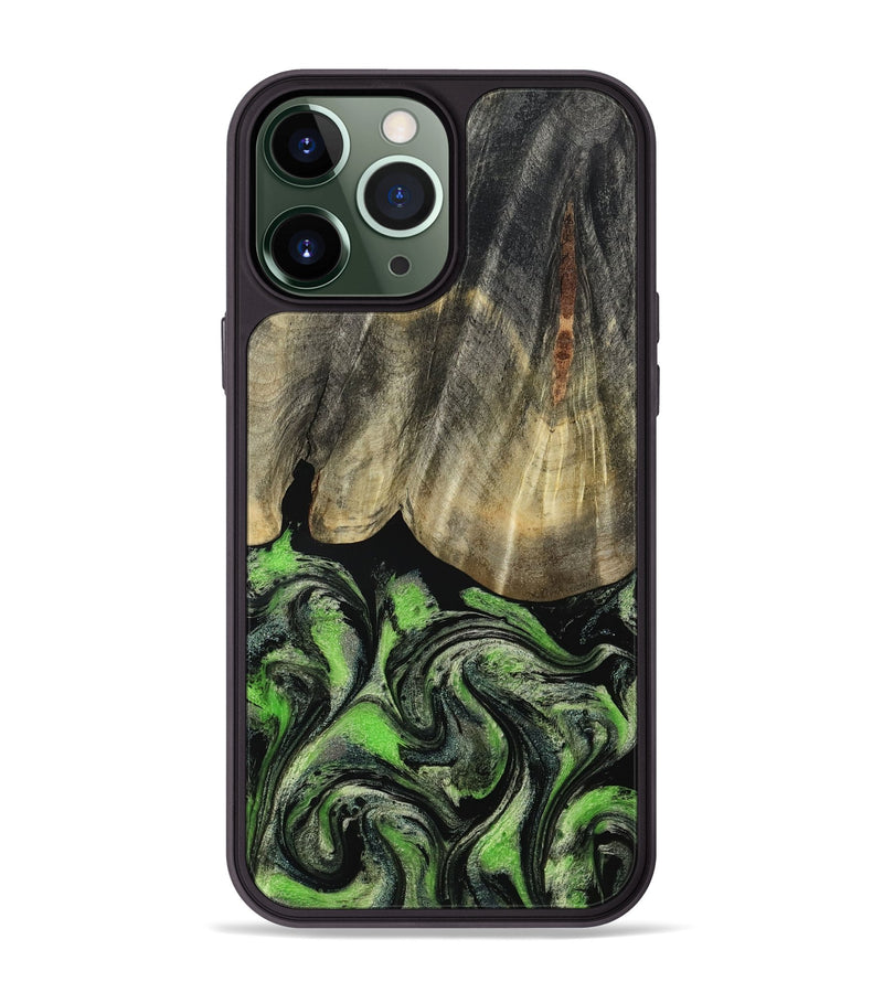 iPhone 13 Pro Max Wood Phone Case - Larissa (Green, 793579)