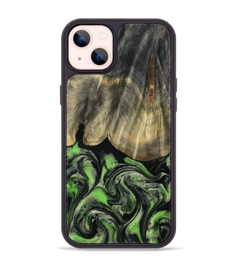iPhone 14 Plus Wood Phone Case - Larissa (Green, 793579)