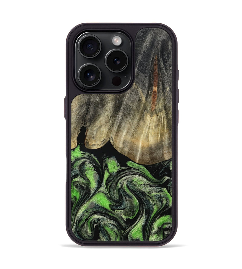 iPhone 16 Pro Wood Phone Case - Larissa (Green, 793579)