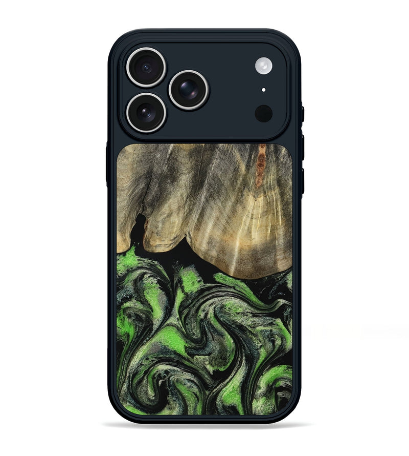 iPhone 17 Pro Max Wood Phone Case - Larissa (Green, 793579)