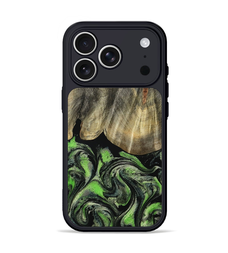 iPhone 17 Pro Wood Phone Case - Larissa (Green, 793579)