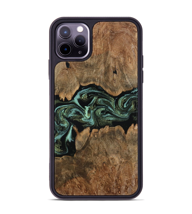 iPhone 11 Pro Max Wood Phone Case - Breonna (Green, 793584)