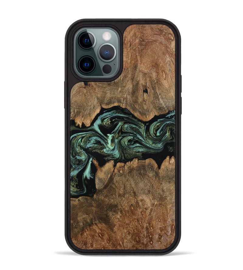 iPhone 12 Pro Max Wood Phone Case - Breonna (Green, 793584)