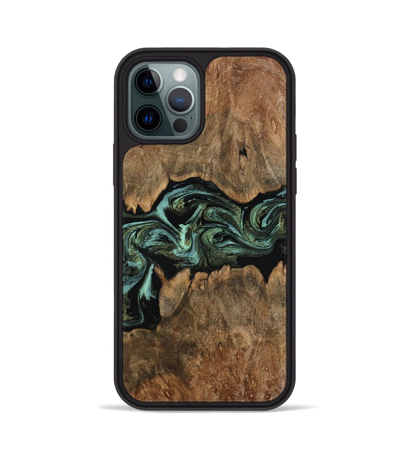 iPhone 12 Pro Wood Phone Case - Breonna (Green, 793584)